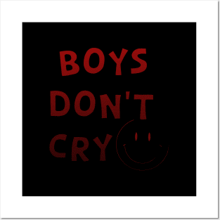 Boys don't care smiley Posters and Art